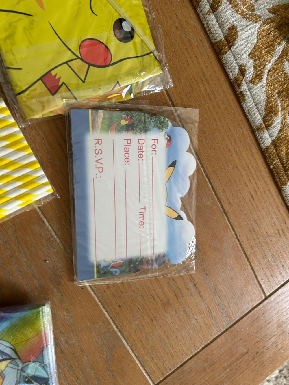 Pokemon birthday party set